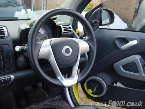Smart 451 Silver Metallic Steering Wheel Clasp / Trim - Brabus Style 3-Spoke Memory